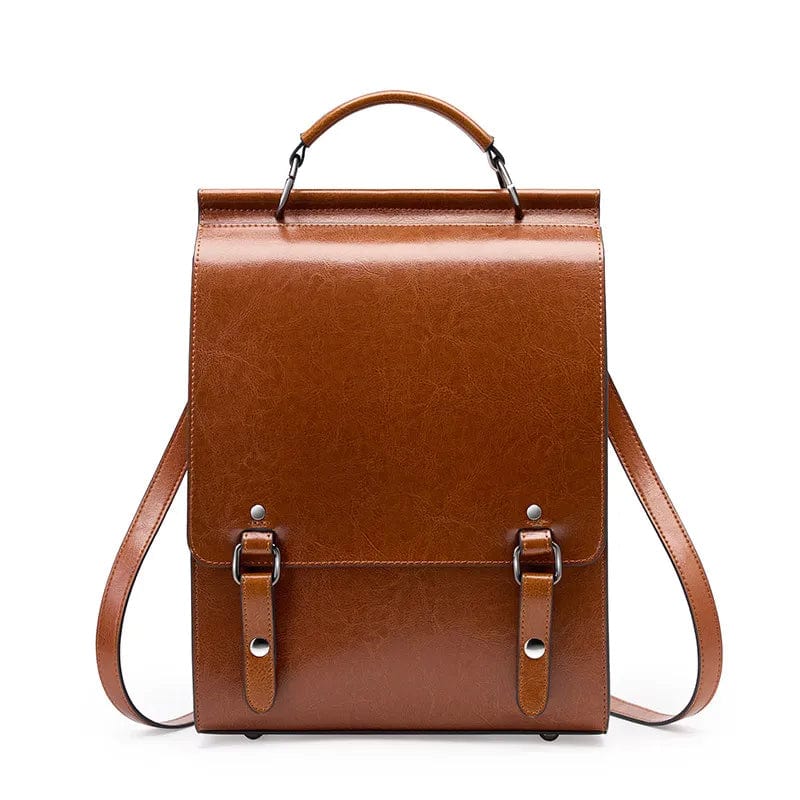 Sac à dos Lizeth en cuir véritable noir pour femme, style élégant et polyvalent
