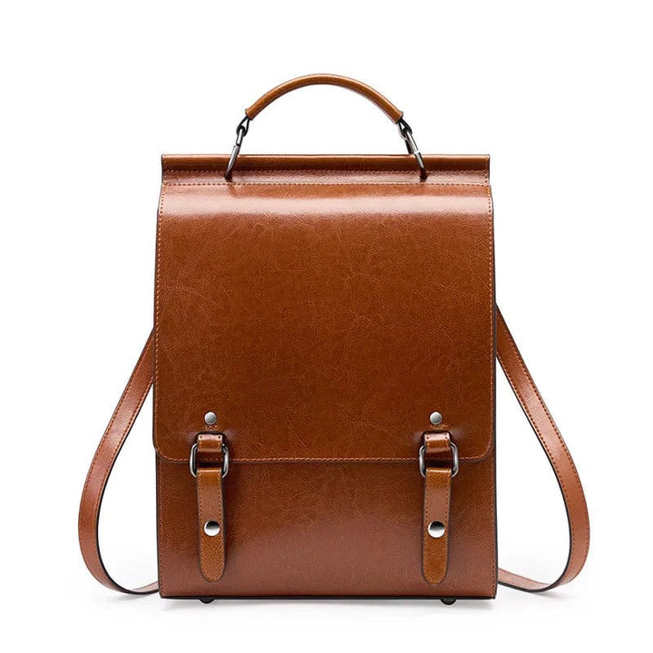 Sac à dos Lizeth en cuir véritable noir pour femme, style élégant et polyvalent