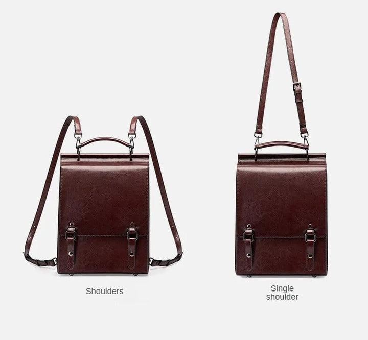 Le sac à dos Lizeth en cuir bleu marine, alliant élégance et fonctionnalité pour la femme active