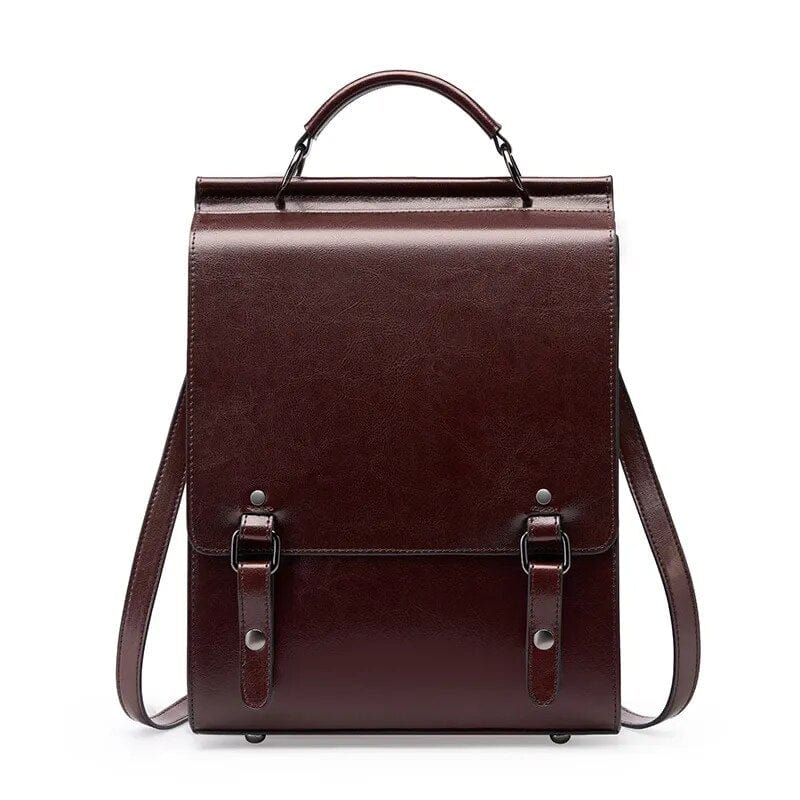 Sac à dos femme Lizeth en cuir rouge vibrant, accessoire de mode pour toutes occasions