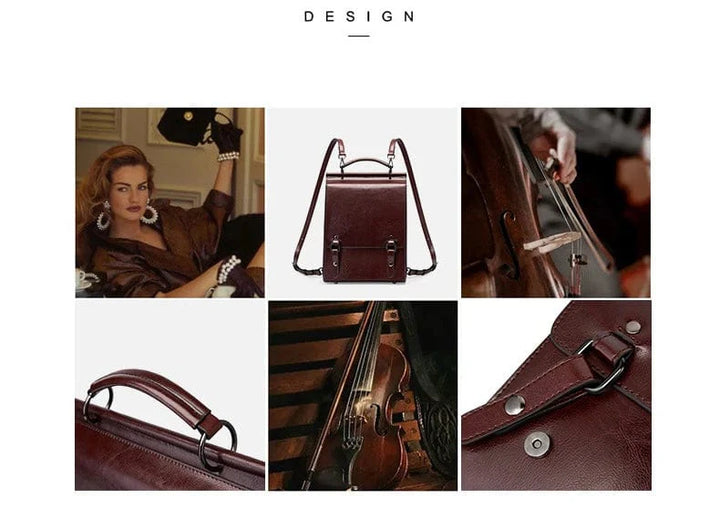 Sac à dos Lizeth en cuir véritable beige, un choix polyvalent et intemporel pour femme