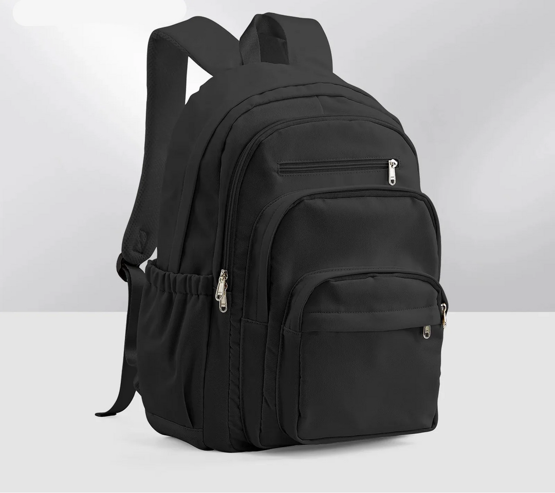 Sac à dos stylé pour lycée, design moderne en tissu résistant, parfait pour étudiants et étudiantes à la rentrée.