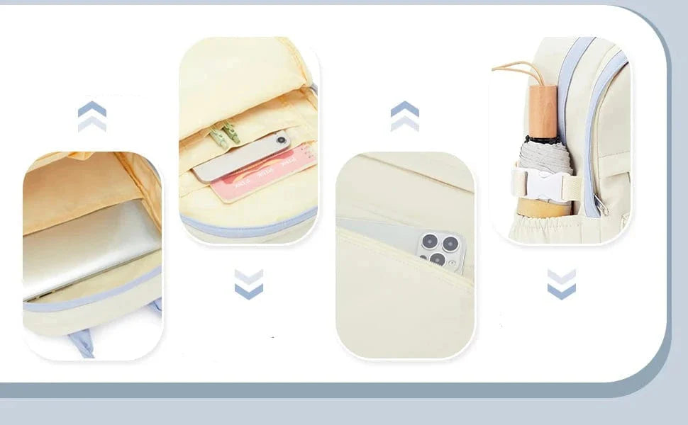 Sac à dos moderne et résistant à l'eau, doté de nombreuses poches de rangement pour organisation optimale