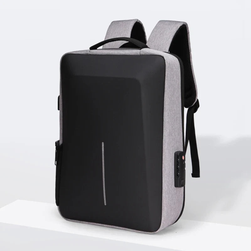Sac à dos ordinateur homme anti-vol rigide, idéal pour PC portable. Design sécurisé pour voyage et bureau.