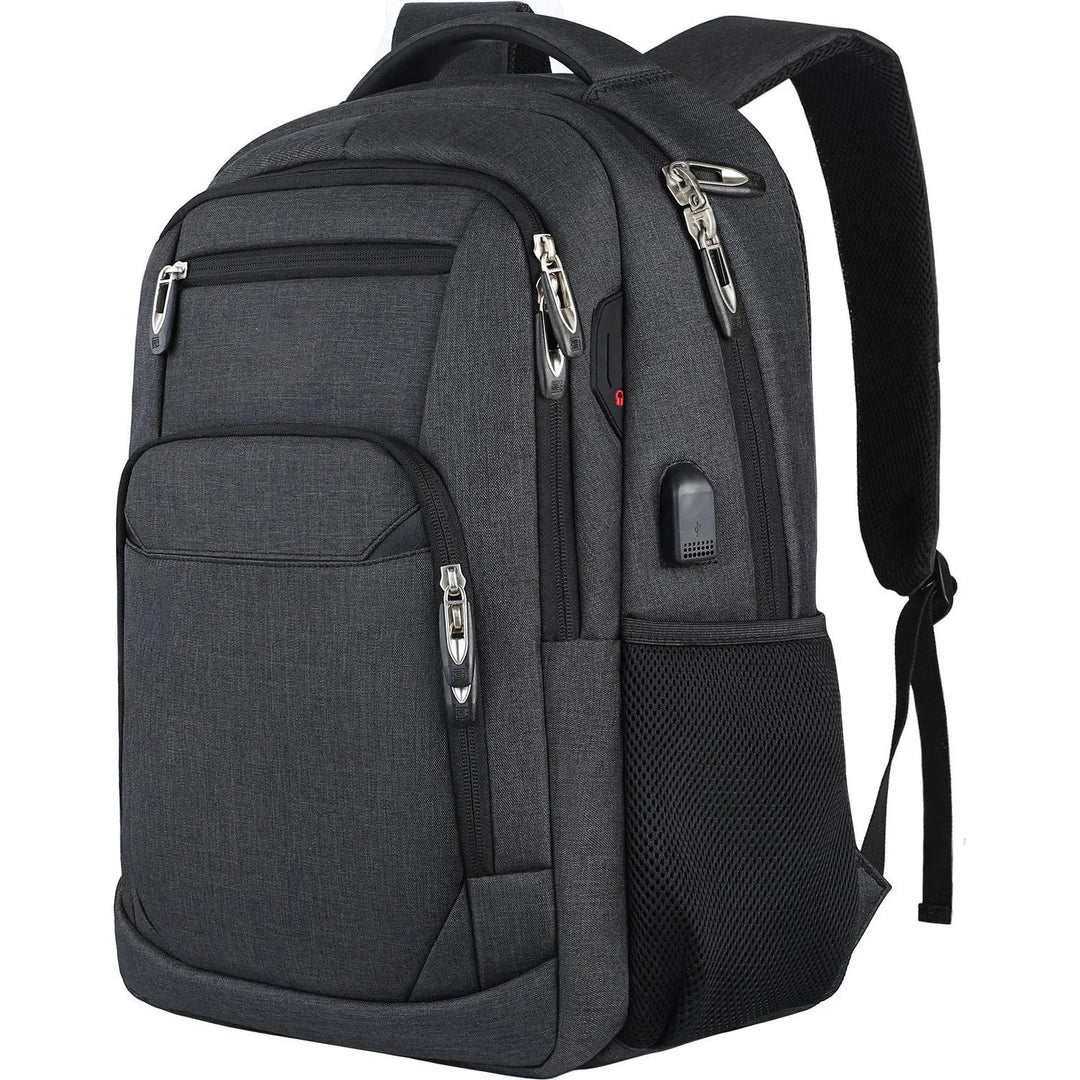 Sac à dos multifonction bleu pour homme, pour ordinateur portable, idéal travail, voyage et usage urbain.