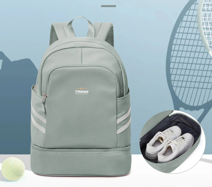 Sac à dos polyvalent femme, pour le sport, la ville ou le voyage, en tissu imperméable résistant.