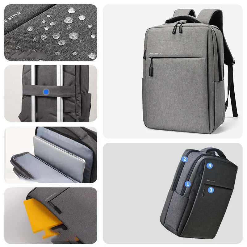Sac à dos élégant et moderne pour ordinateur portable 16 pouces, adapté aux hommes et femmes actifs.