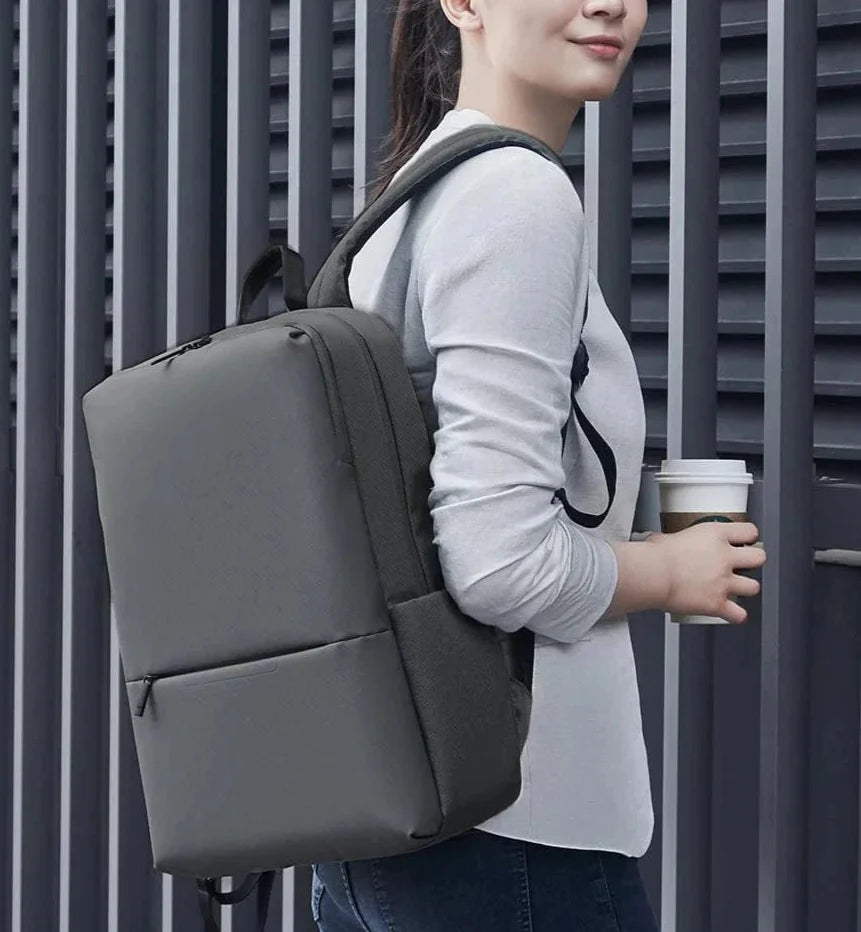 Sac à dos élégant pour homme et femme, polyester noir, pour ordinateurs portables 15.6 pouces