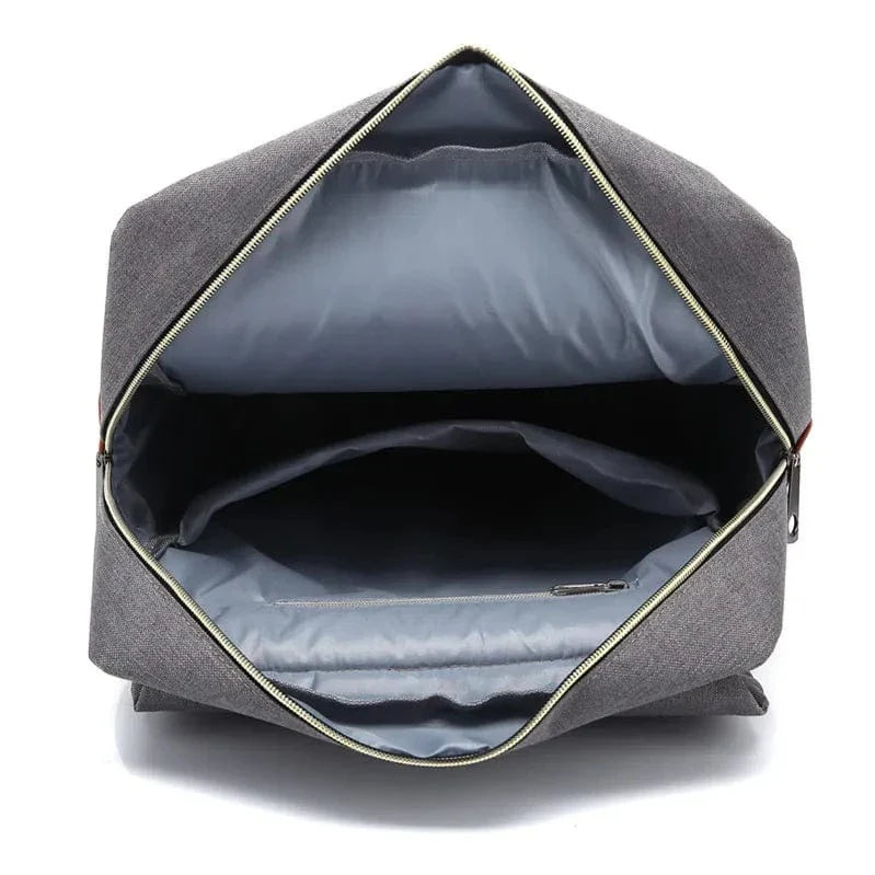 Sac à dos gris, durable et élégant, pour étudiant ou professionnel, avec compartiment PC 16 pouces