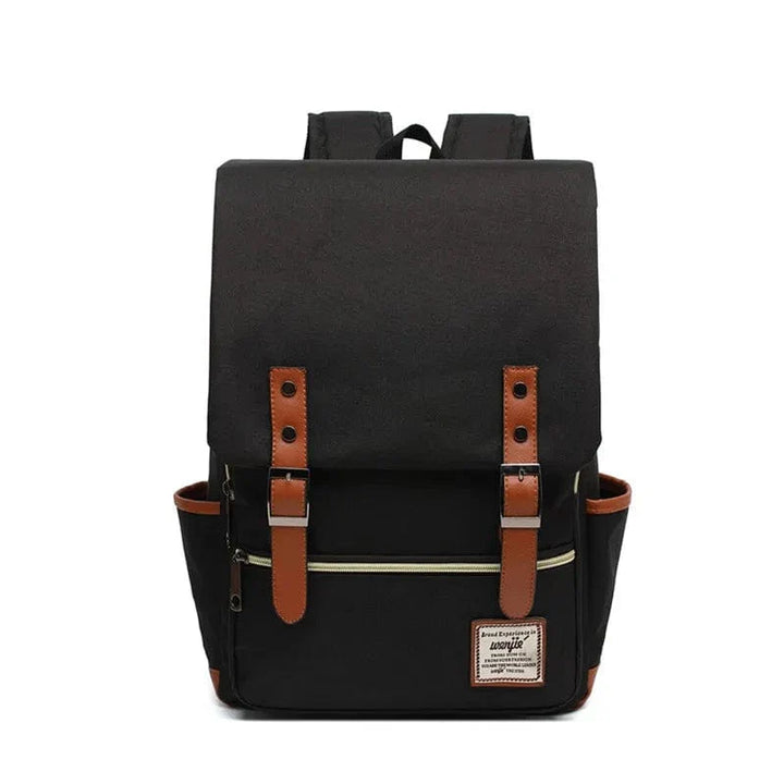 Compartiment pour ordinateur portable 16 pouces dans sac à dos unisexe vintage en nylon