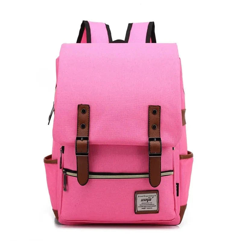 Sac à dos de voyage unisexe en nylon résistant à l'eau, pour PC portable 16 pouces, style vintage