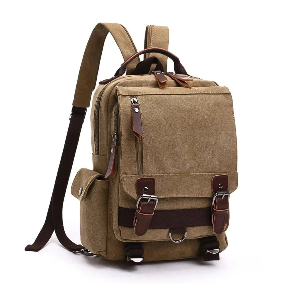 Sac à dos voyage femme chic, en toile et cuir PU noir, design sûr et confortable, parfait excursion