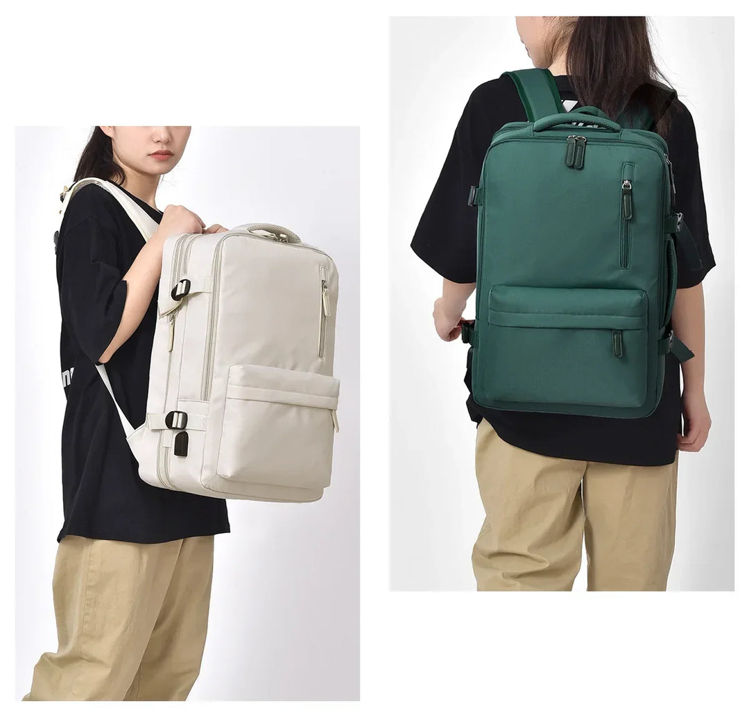Sac à dos femme voyage extensible, compact mais spacieux, parfait pour city trip ou week-end.