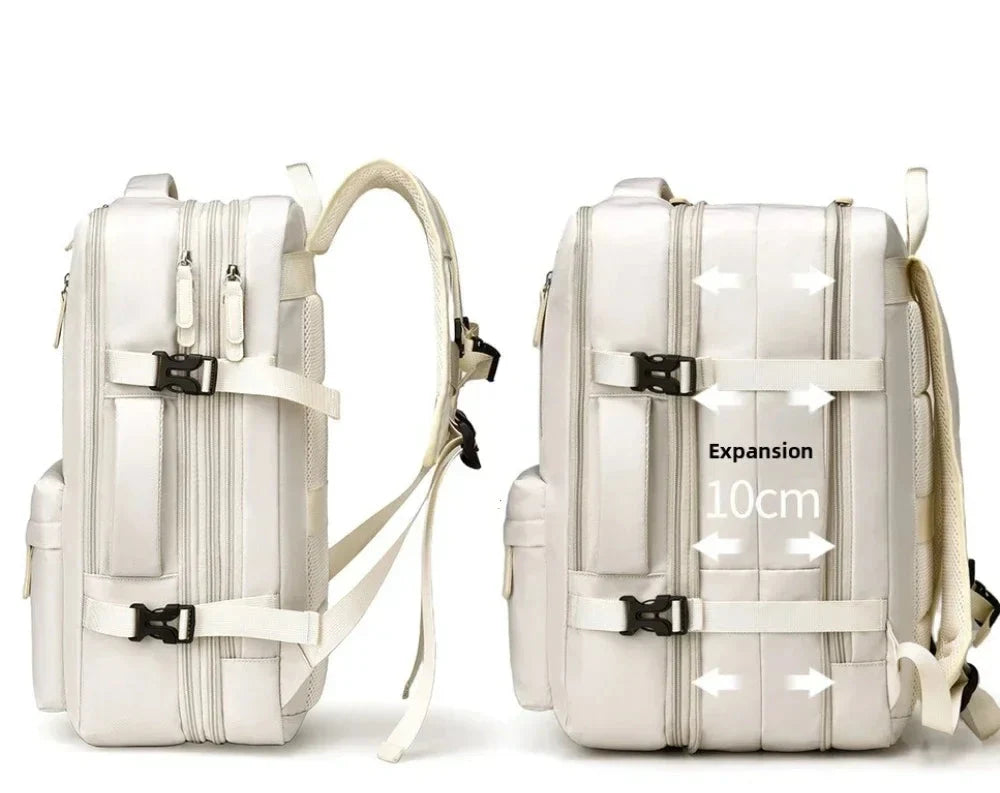 Sac à dos extensible femme, parfait pour bagage cabine avion. Grande capacité d'organisation.