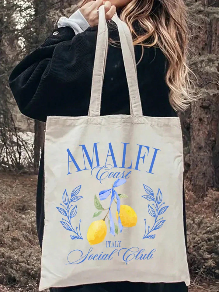 Sac fourre-tout femme chic, esprit voyageur italien, parfait pour l'été et la plage.