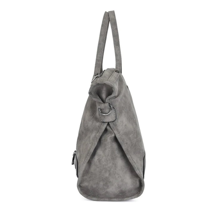 Sac femme fourre-tout en simili-cuir. Élégant, spacieux, pour lycée, cours et usage quotidien.