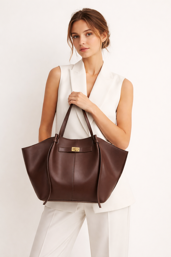 Sac fourre-tout élégant pour femmes en cuir synthétique, idéal pour le quotidien.