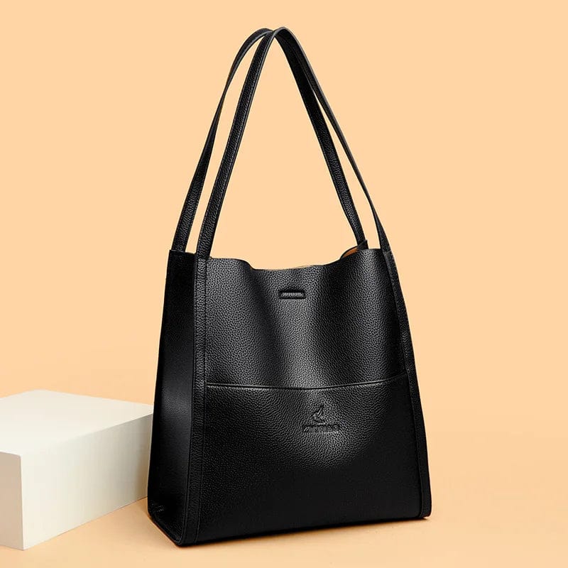Sac cabas Élodie en cuir vegan marron, accessoire femme chic pour le quotidien