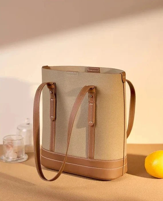 Sac à main femme en cuir de qualité, type fourre-tout/cabas, usage polyvalent