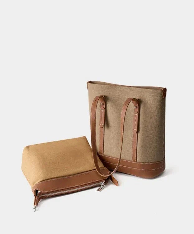 Magnifique sac cabas en cuir souple et résistant pour femme, avec bandoulière