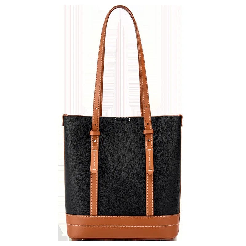 Sac cabas en cuir brun clair pour femme, idéal pour toutes les occasions