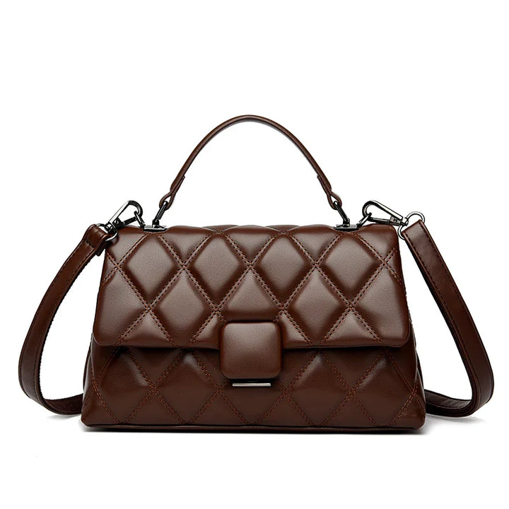 Ensemble de sacs à main capitonnés, couleurs noir, bordeaux, écru, marron pour femme.