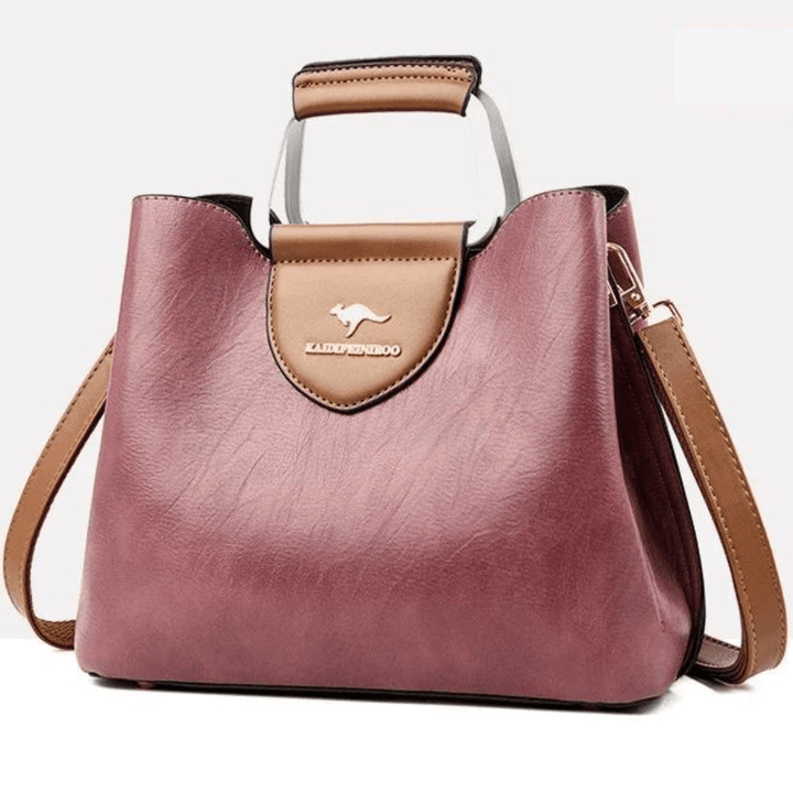 Sac à main en cuir femme, spacieux et structuré, idéal pour l'organisation quotidienne des affaires.
