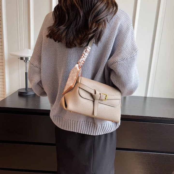 Sac à main femme en cuir PU blanc cassé, doux au toucher, élégant et facile à assortir.