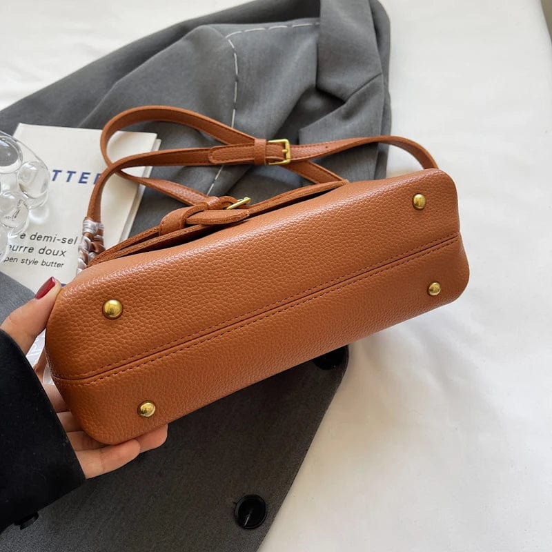 Sac bandoulière femme en cuir PU, grande capacité, parfait pour transporter tous vos essentiels avec style.