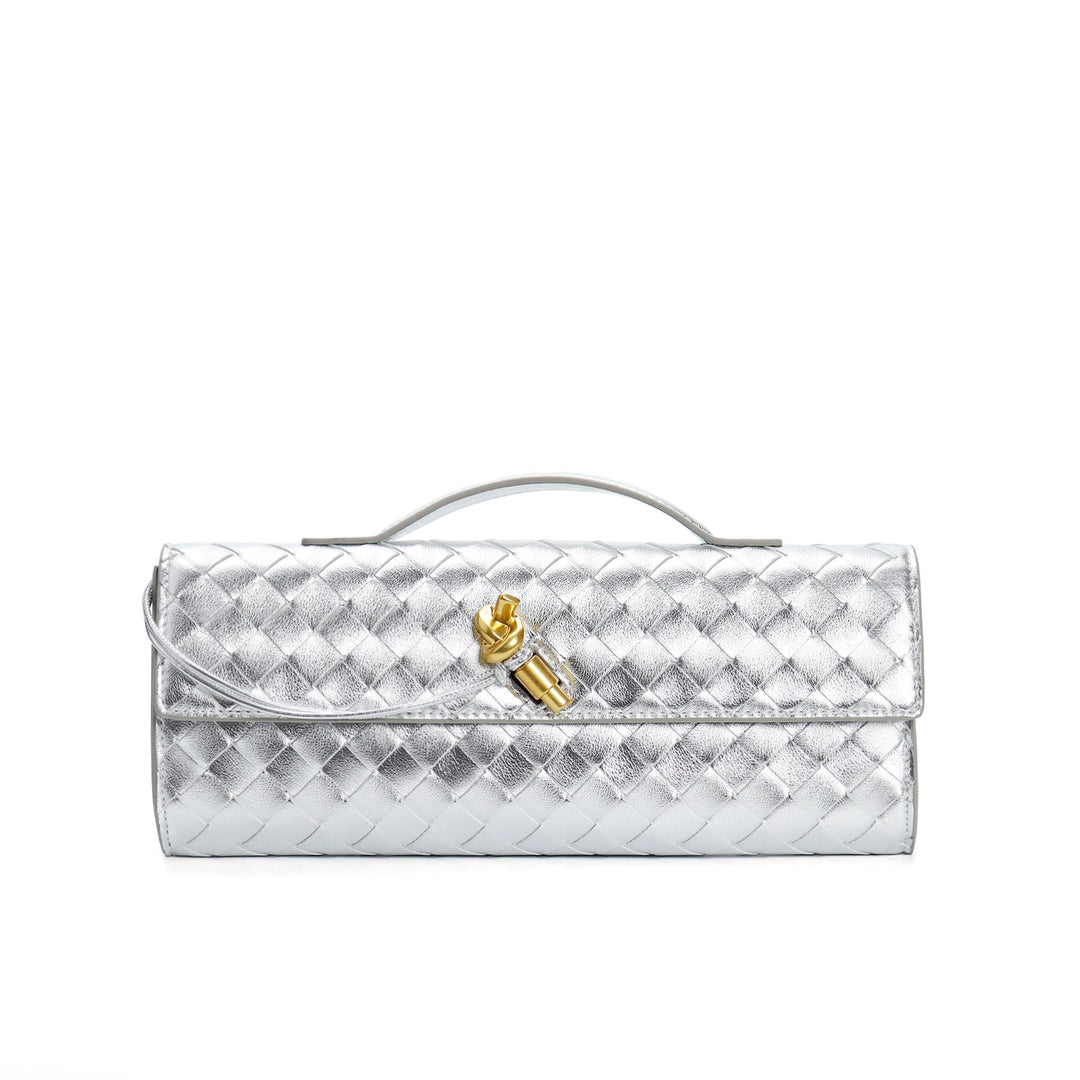 Sac à main femme en cuir tressé noir, chic, fonctionnel et parfait pour toute occasion.