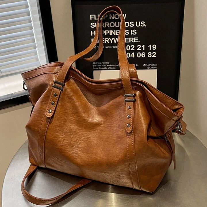 Sac pour étudiante femme, grand format Inka. Élégant fourre-tout de cours, spacieux pour documents et livres.