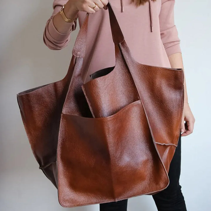 Sac à main femme grand volume en cuir PU, un accessoire mode élégant et polyvalent pour le quotidien.