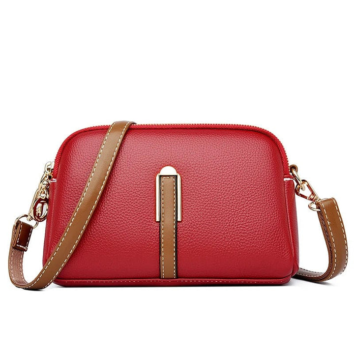 Sac bandoulière femme en cuir vegan texturé, couleur crème, style chic et polyvalent.