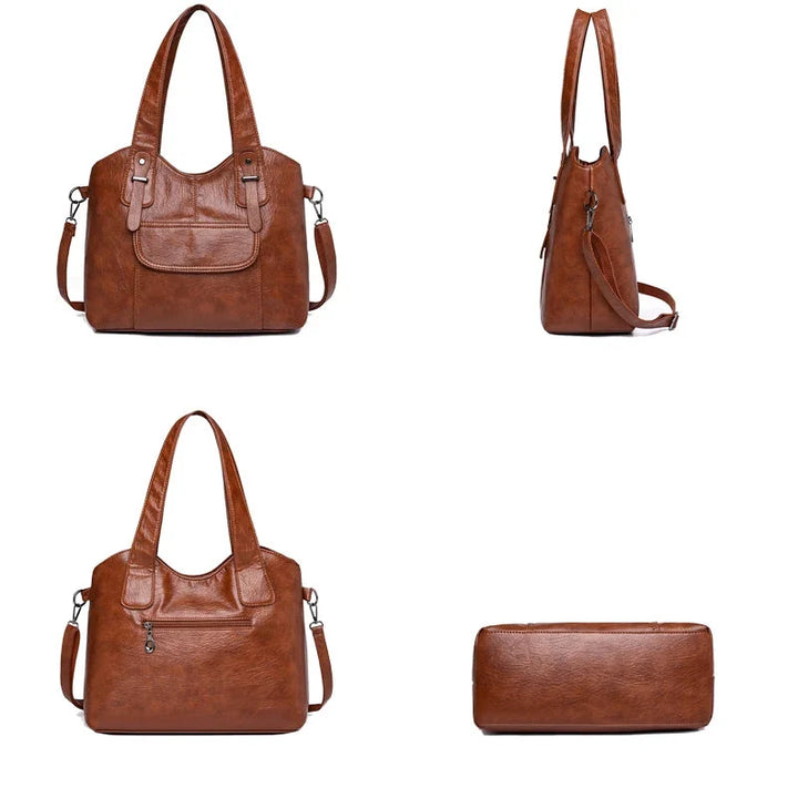 Sac à main simili cuir bleu, accessoire élégant pour un look femme moderne et chic.