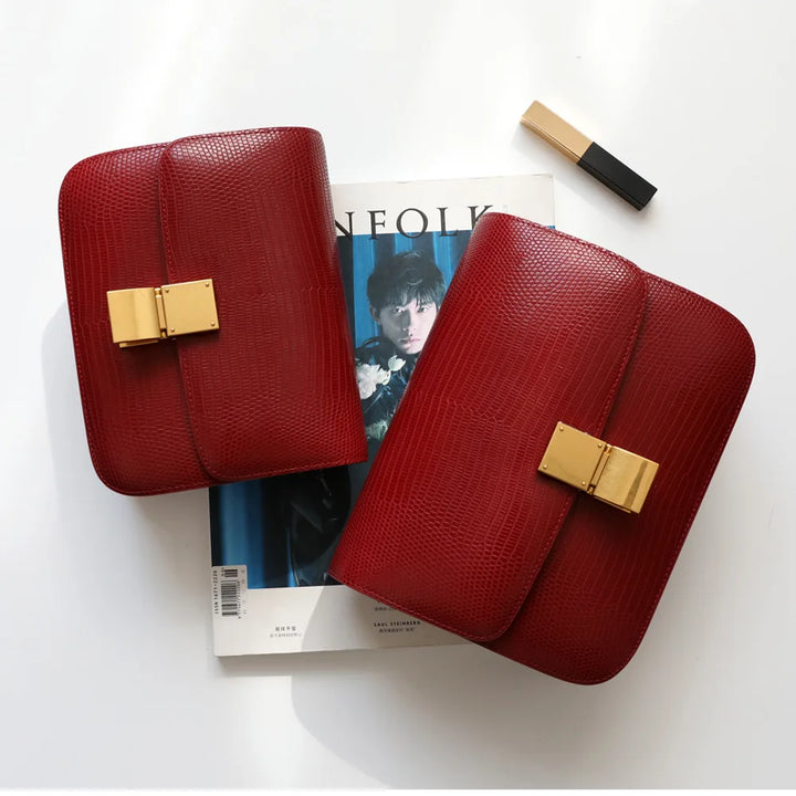 Sac à main femme élégant motif croco synthétique, parfait pour le luxe au quotidien.