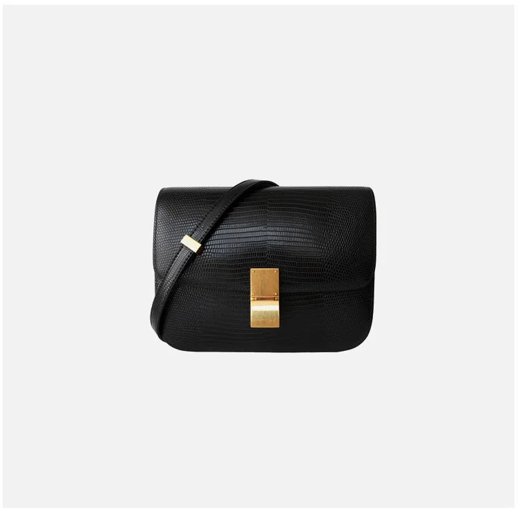 Sac à main femme croco polyvalent, porté épaule ou bandoulière, look mode luxe.
