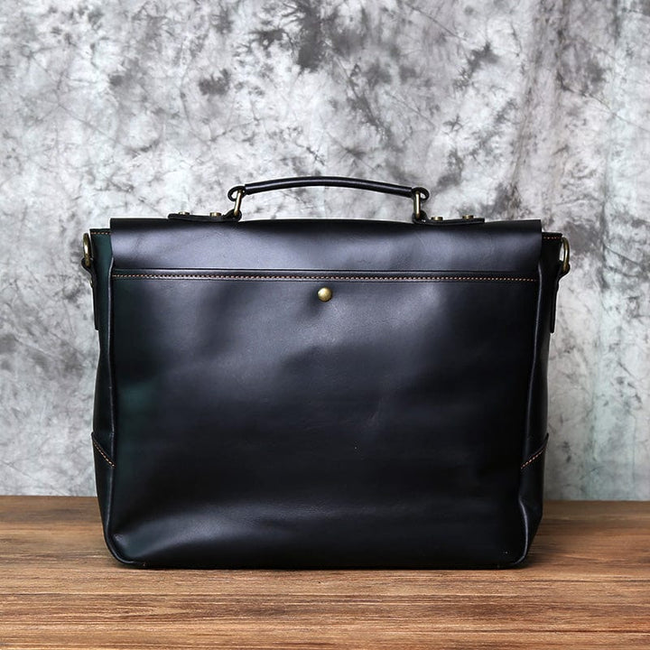 Sac à main en cuir véritable pour ordinateur portable, élégance et fonctionnalité, un must-have pour l'homme moderne.