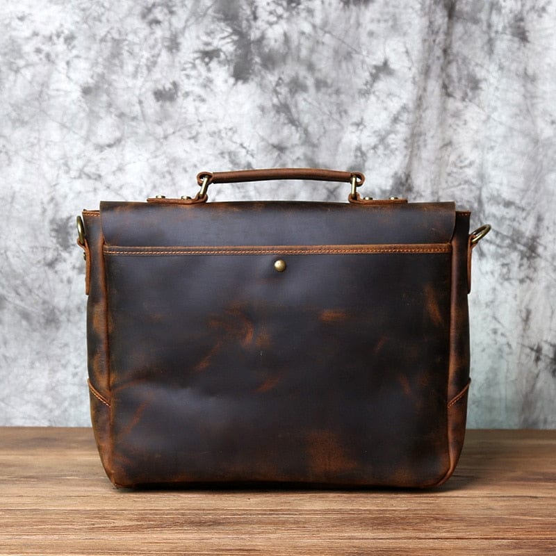 Sac à main en cuir de haute qualité pour homme, design classique, compatible avec ordinateurs portables et tablettes.