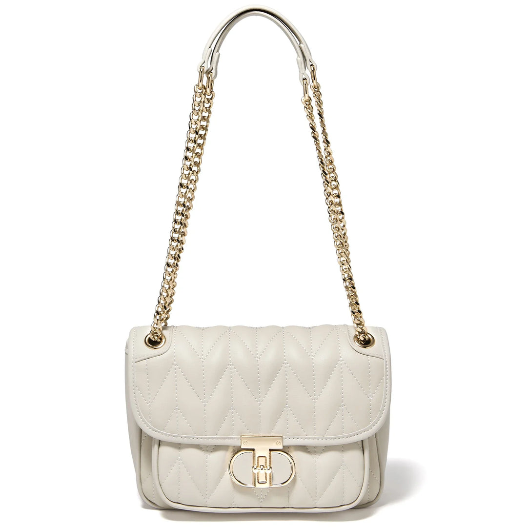 Sac à main féminin matelassé noir, accessoire mode chic en cuir PU avec bandoulière