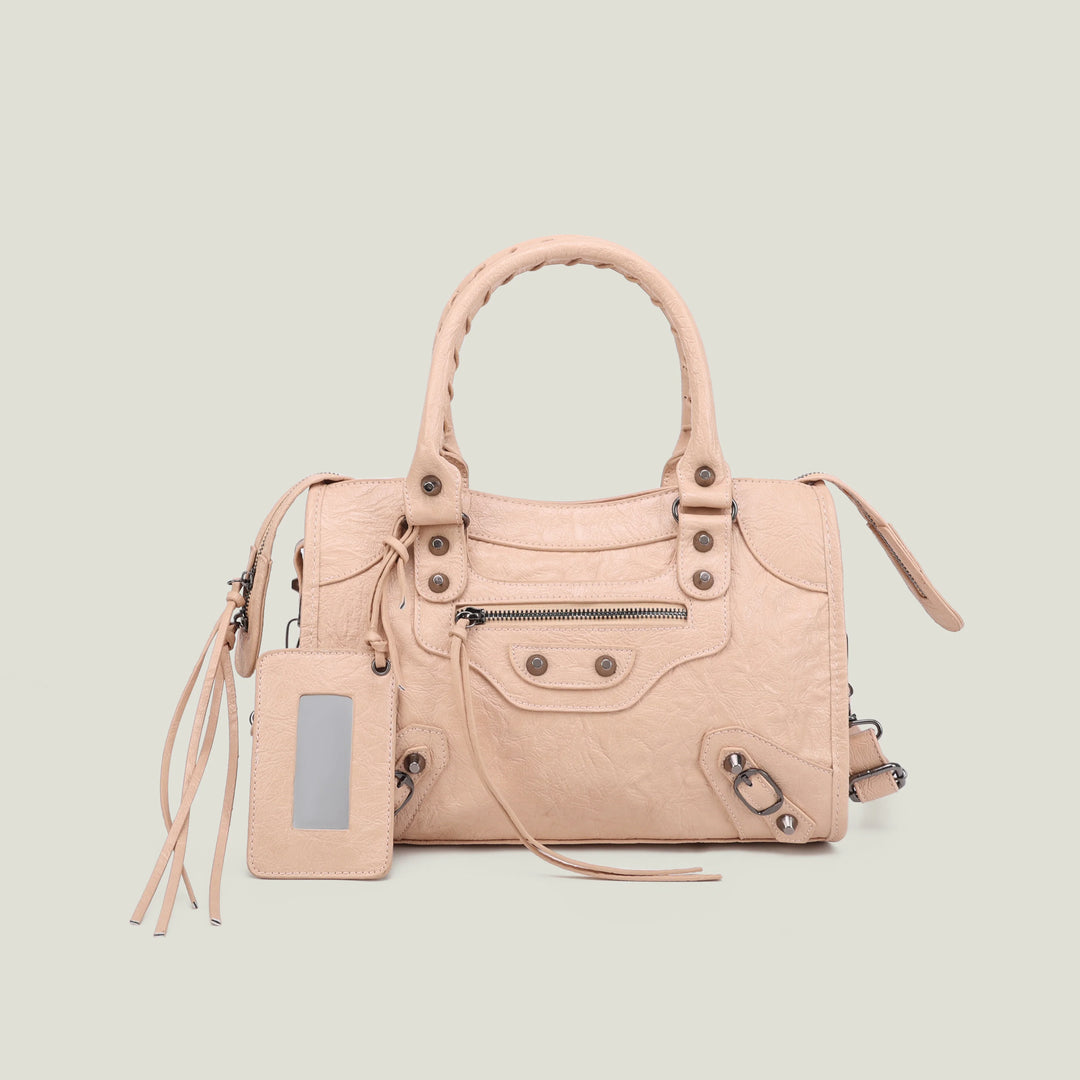 Sac épaule noir, grand modèle, idéal pour le travail ou les loisirs.