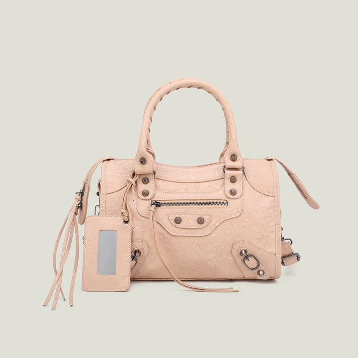 Sac épaule noir, grand modèle, idéal pour le travail ou les loisirs.