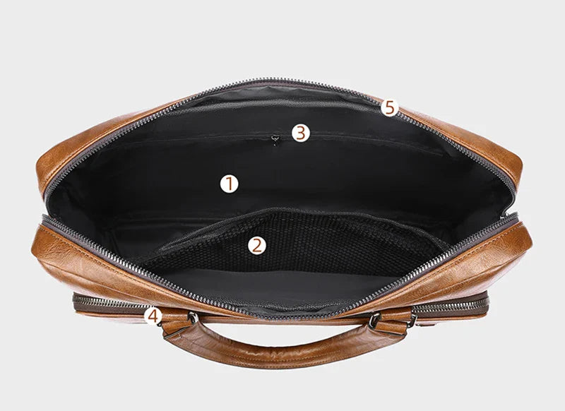 Mode féminine sac professionnel marron en cuir vegan, durable et respectueux de l'environnement.