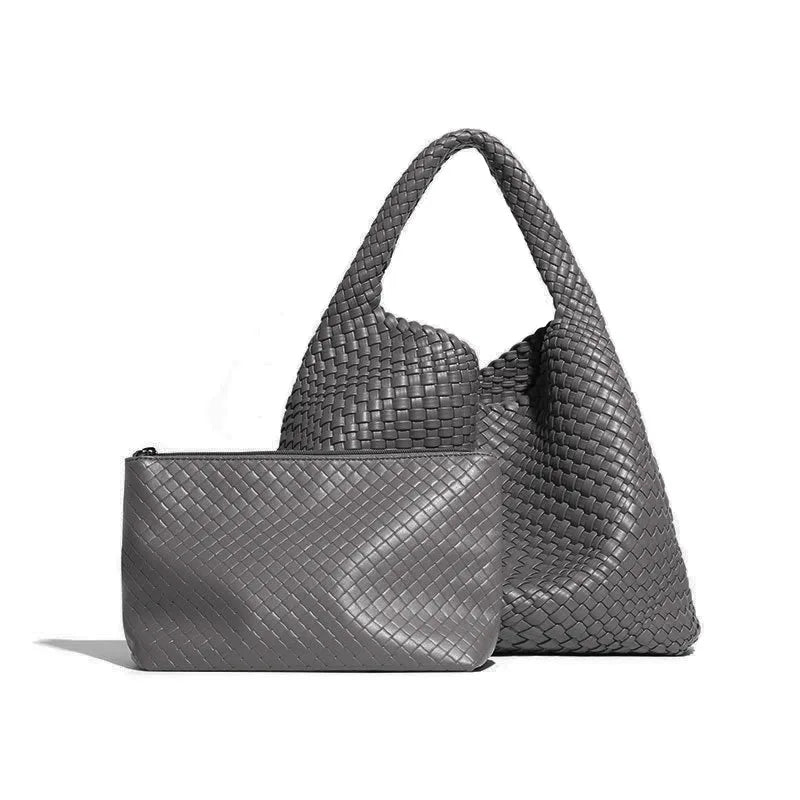 Sac à main tressé Freya, accessoire de mode élégant pour femme, sac bandoulière en cuir synthétique