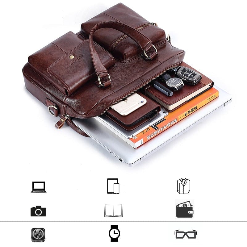 Sac bandoulière homme en cuir, élégant et fonctionnel, parfait pour un usage quotidien comme sac de travail.