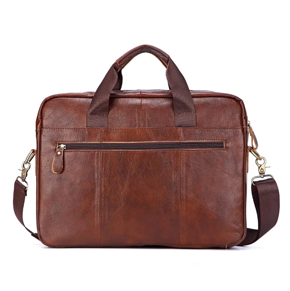 Accessoire homme : sac business en cuir grainé, idéal pour transporter PC et documents avec sophistication