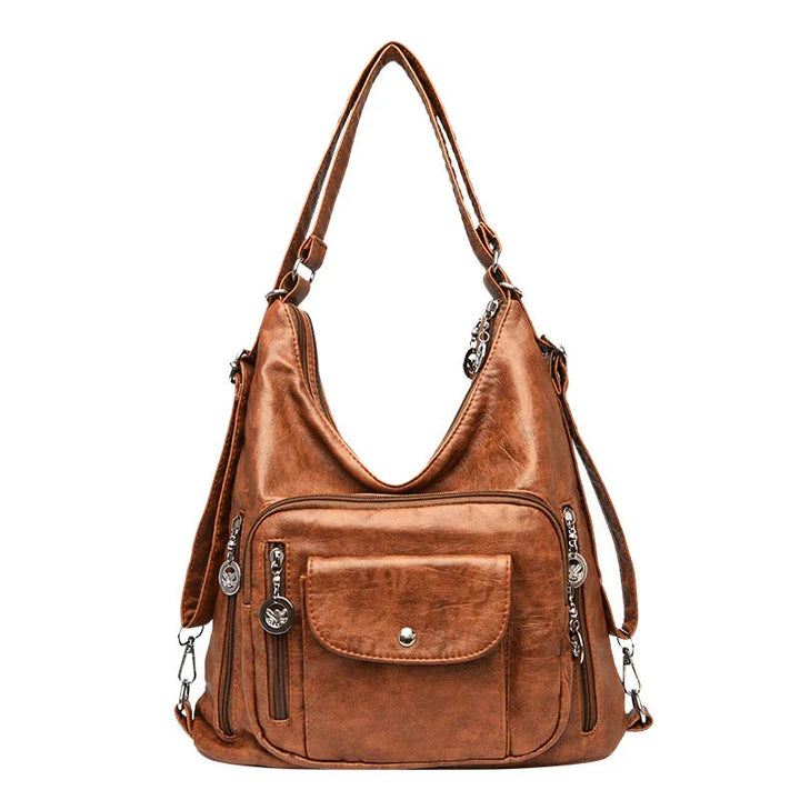 Sac à main femme tendance en cuir souple, design moderne, compartiments intelligents pour essentiels.