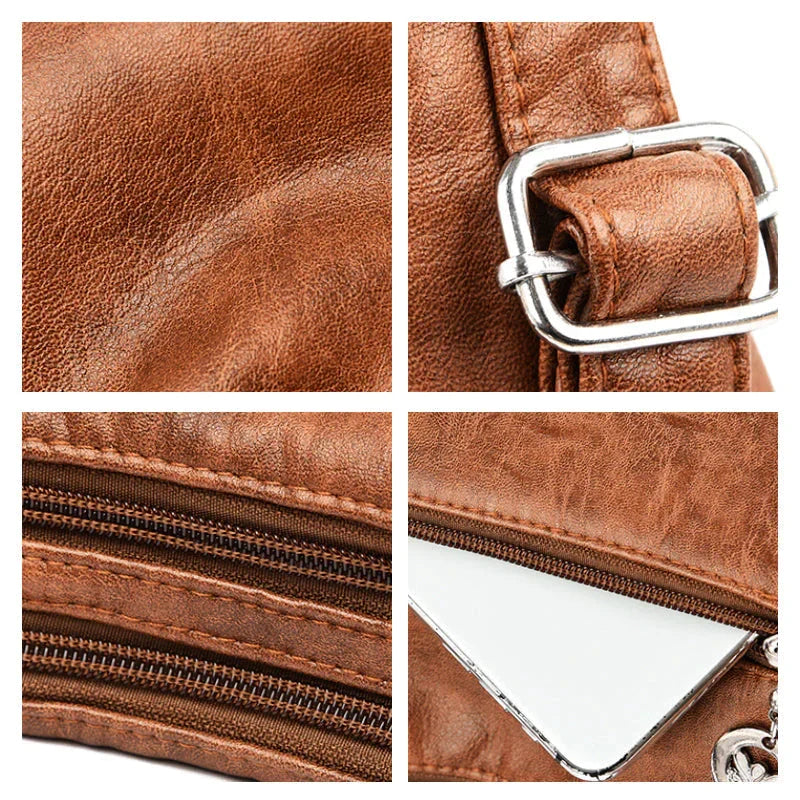 Sac à épaule chic femme, cuir souple et multipoches, allie parfaitement style et fonctionnalité.