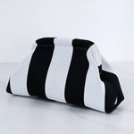 Black and white striped