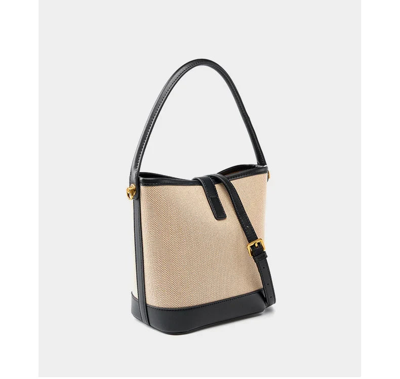 Sac à main seau femme pratique et élégant, bandoulière confortable, design chic et polyvalent.