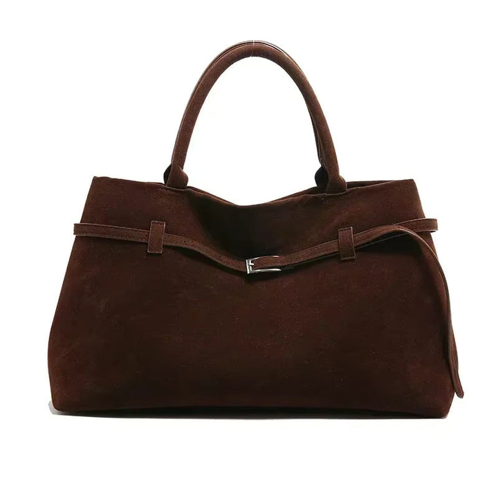 "Sac Victoire élégance végan en daim abricot, dimensions 38x16x25 cm, look raffiné pour femmes, luxe et fonctionnalité"